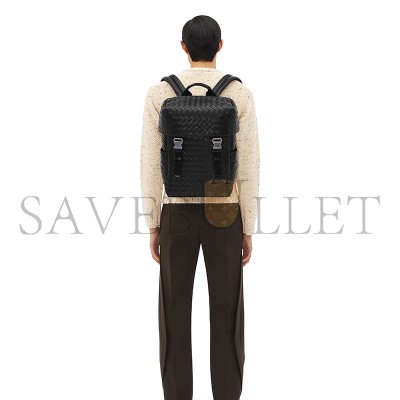 BOTTEGA VENETA INTRECCIATO FLAP BACKPACK 766580V2HL28803 (38*26*15cm)